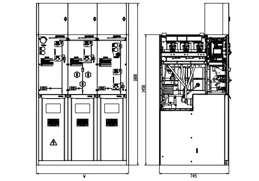 24kv 33kv Sf6 Gis Gas Insulated Switchgear
